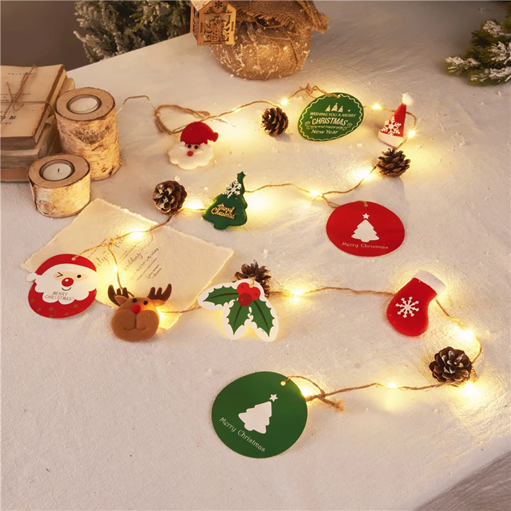 Christmas LED Copper Wire Pine Cone String Lamp, Pine Needles, Fairy Garland, Yard, Holiday Decoration Lamps, 2022 image 2