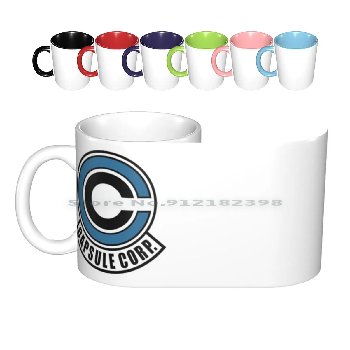 Capsule Corp. Ceramic Mugs Coffee Cups Milk Tea Mug Capsule Corp Corporation Anime Japanese Akira Toriyama Creative Trending