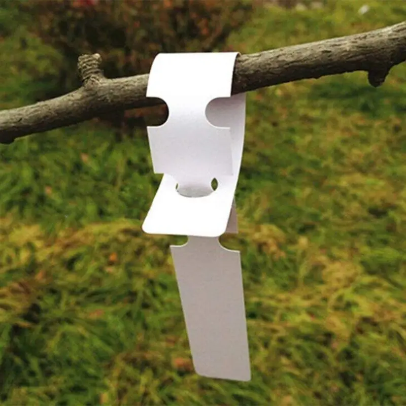 100 Stuks Wit Plastic Plant Boom Tags Kwekerij Labels 2X20Cm Wrap Rond Opknoping Tags Nursery Tuin stakes Grote
