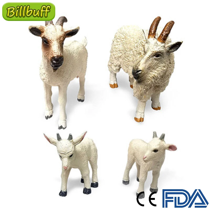 New DIY Wild Simulation Animal Model Mini Animals Goat Lamb Kids Cognitive Educational Toy for Children Kid Micro landscape Gift