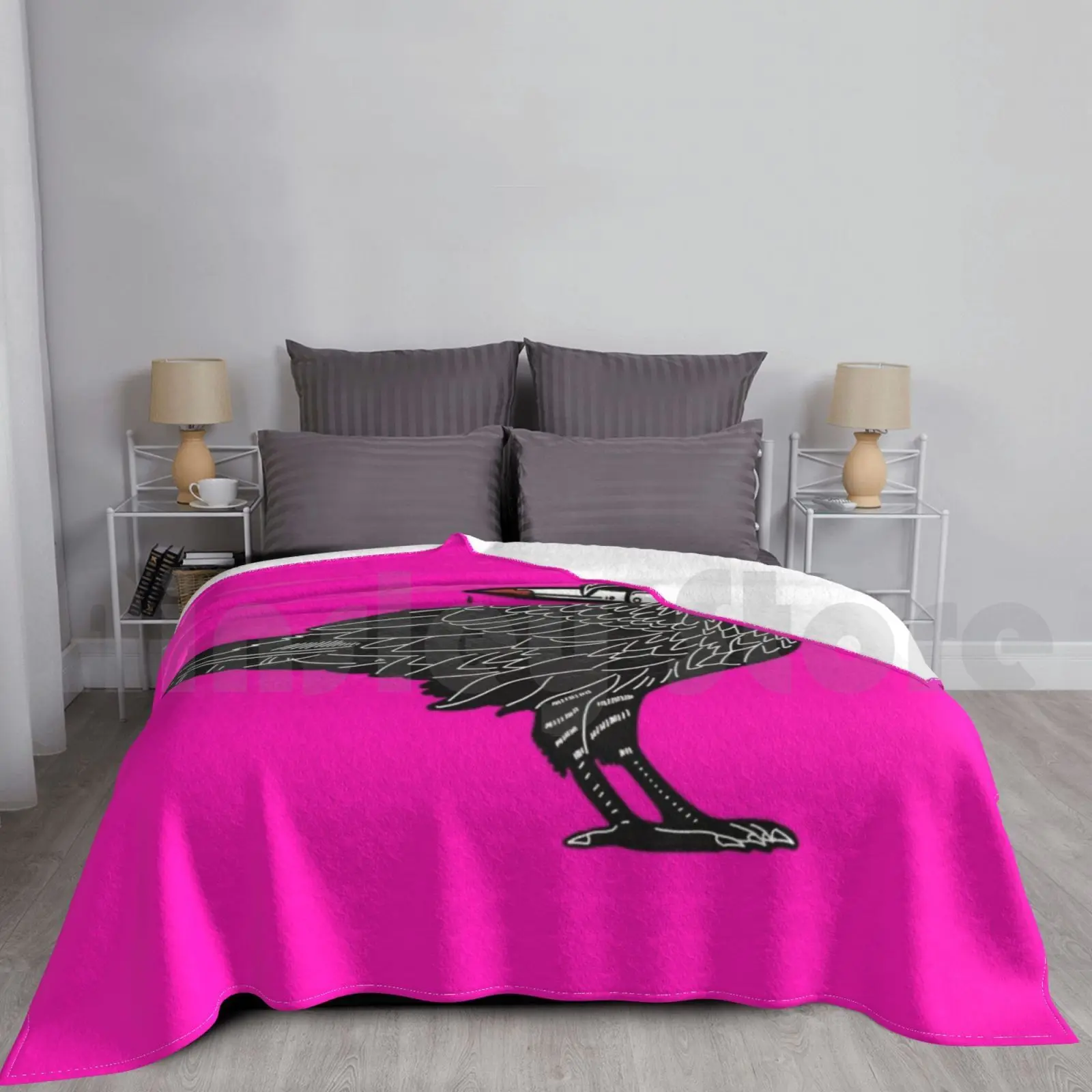 Manta Macawbre Crow (sin texto) |   Cuchillo Macabre Crow Raven con sombrero negro, blanco y rojo