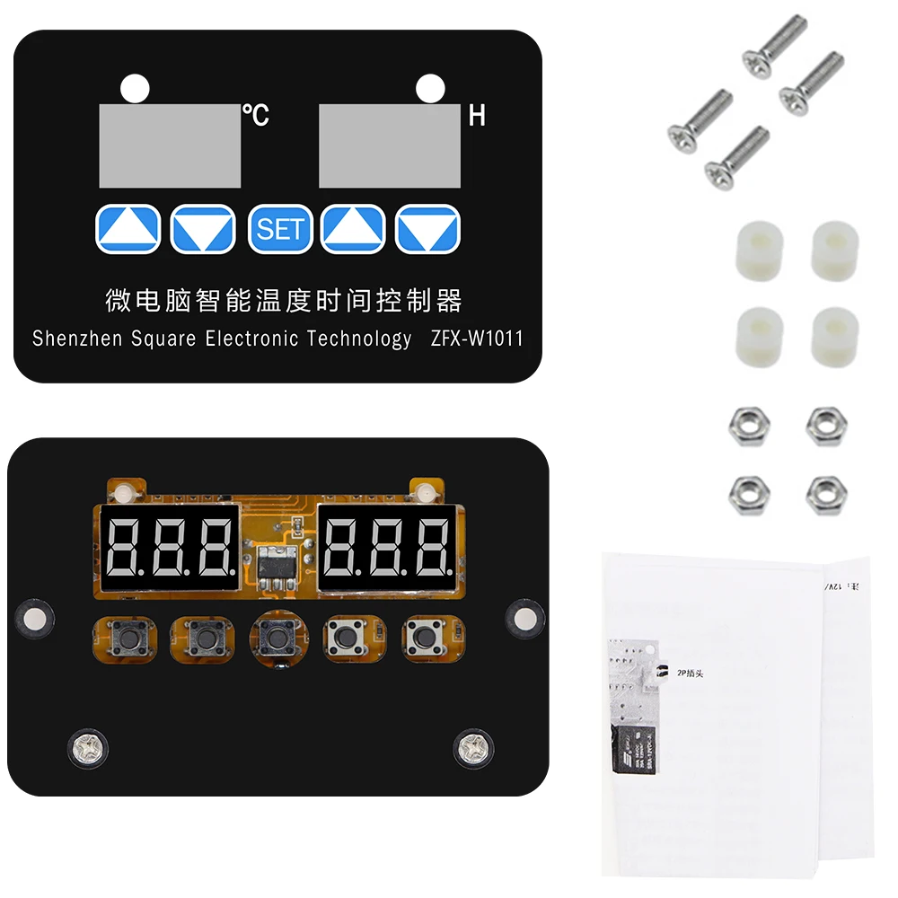 Controlador de temperatura ZFX-W1011 microordenador, termostato inteligente, controlador de tiempo, temperatura electrónica ajustable, 12V, 24V, 220V