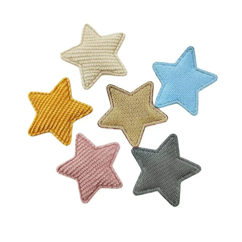 100Pcs/LOT Multi Style Star Crown Heart Padded Appliques For DIY Headwear Hair Clips Decor Clothes Hat Shoes Patches Accessories