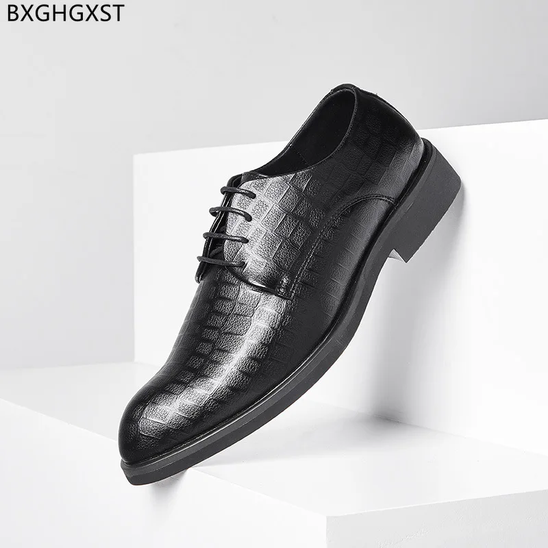 Brown Oxford Leather Shoes Men Classic Black Party Shoes for Men Luxury Designer Shoes Men High Quality Zapatos Hombre Chaussure