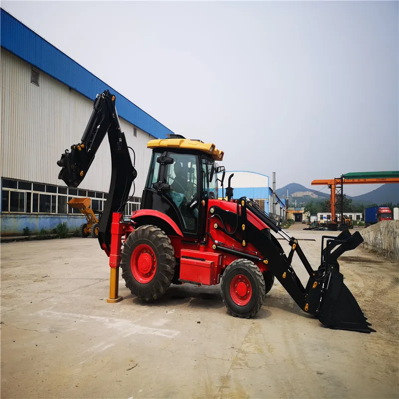 Hot Sale Excavation Loading Excavator Bucket 4 Wheel Drive Backhoe Loader
