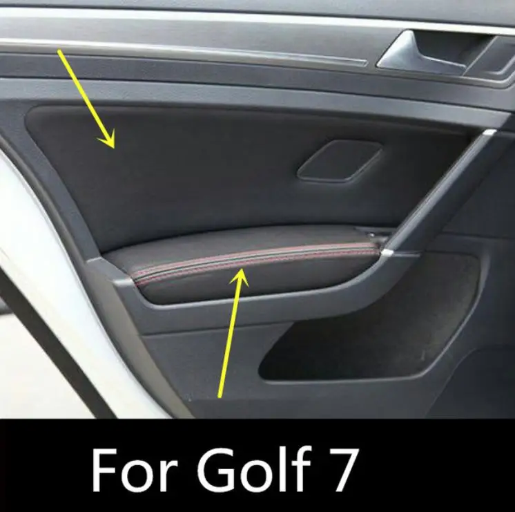 For Volkswagen Golf 7 mk7 2014 2015 2016 2017-2018 -2020 Microfiber Leather Car Door Armrest Panel Protective Cover Car Interior