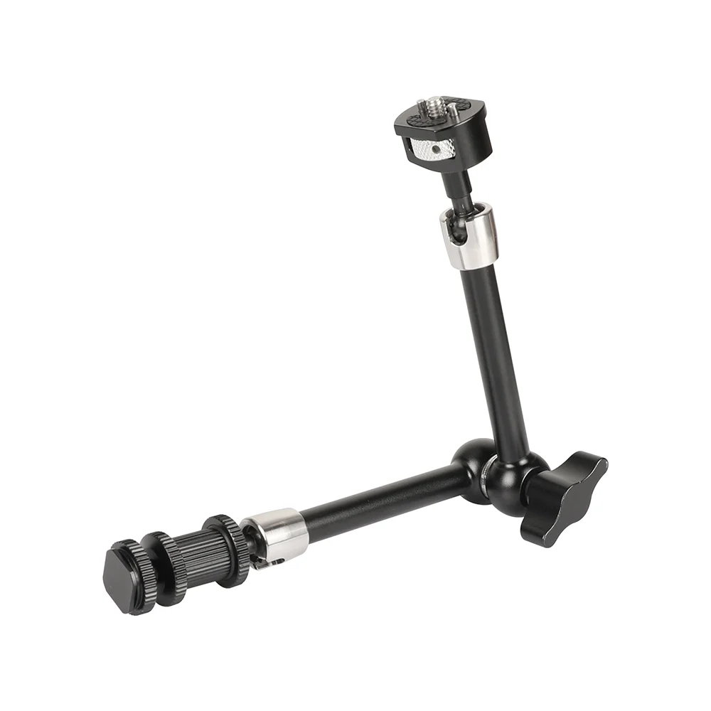 CAMVATE 11'' Magic Arm With 1/4''-20 Male Threads & Locating Pins & Shoe Mount Adapter For Monitor,Flash,Video Light Mounting