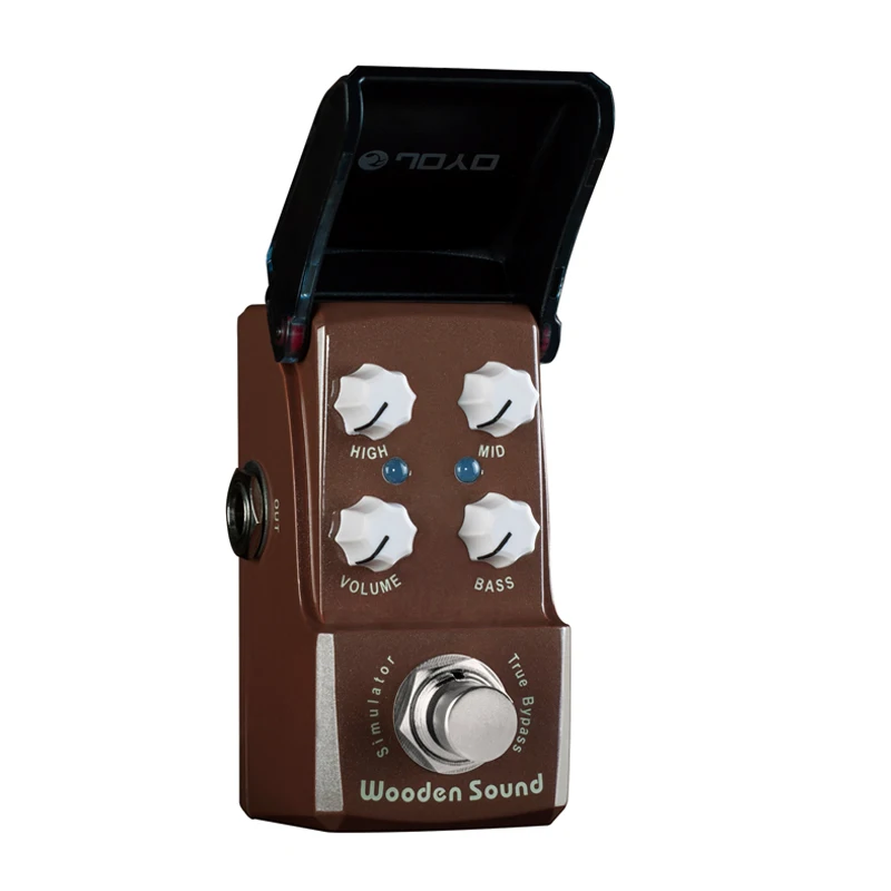 JOYO-Pedal de guitarra acústica de efecto de sonido de madera, JF-323 para guitarra eléctrica, simulador acústico, efecto Mini, tono de guitarra True Bypass