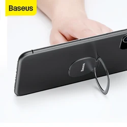 Baseus Phone Ring Holder 2.1mm 3-in-1 Finger Ring Kickstand Magnetic Pad Car Mount for Mobile Phone Invisible Car Holder