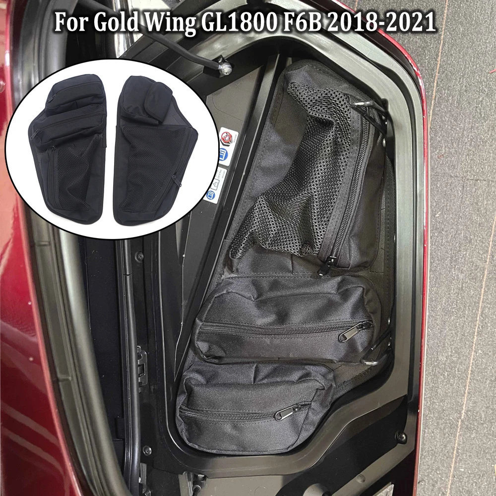 Gold Wing 1800 Trunk Lid Fitted Lining With Organizer Storage Bag Pocket Saddlebag For HONDA Goldwing GL1800 F6B GL 1800 2018-UP