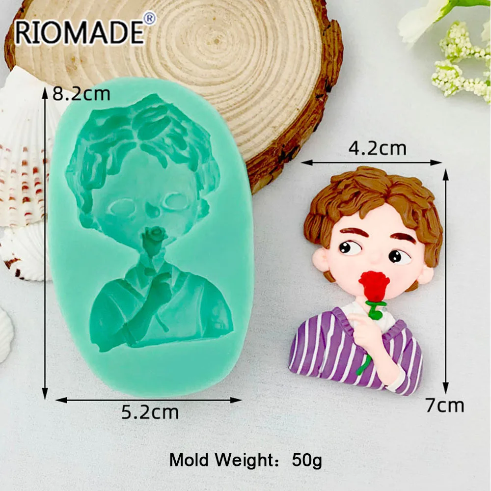 Cartoon Lovers Silicone Mold Boy Girl Baking Chocolate Mousse Dessert Fondant Cake Decorating Tools DIY Clay Crafts Mould