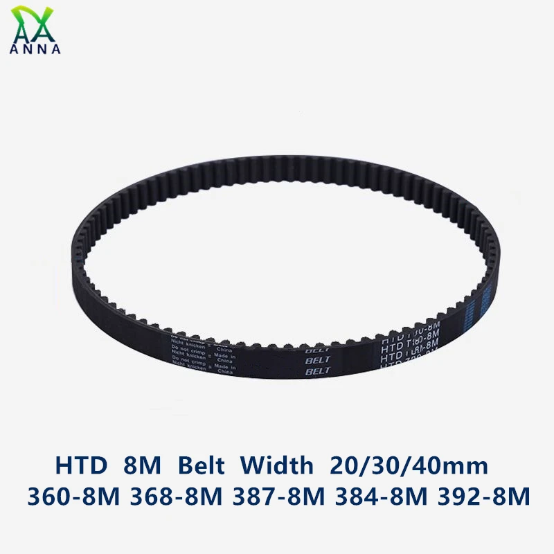 HTD 8M Synchronous Belt C=360/368/376/384/392 Width 20/30/40mm Teeth 45 46 47 48 49 HTD8M Timing Belt 360-8M 368-8 384-8M 392-8M