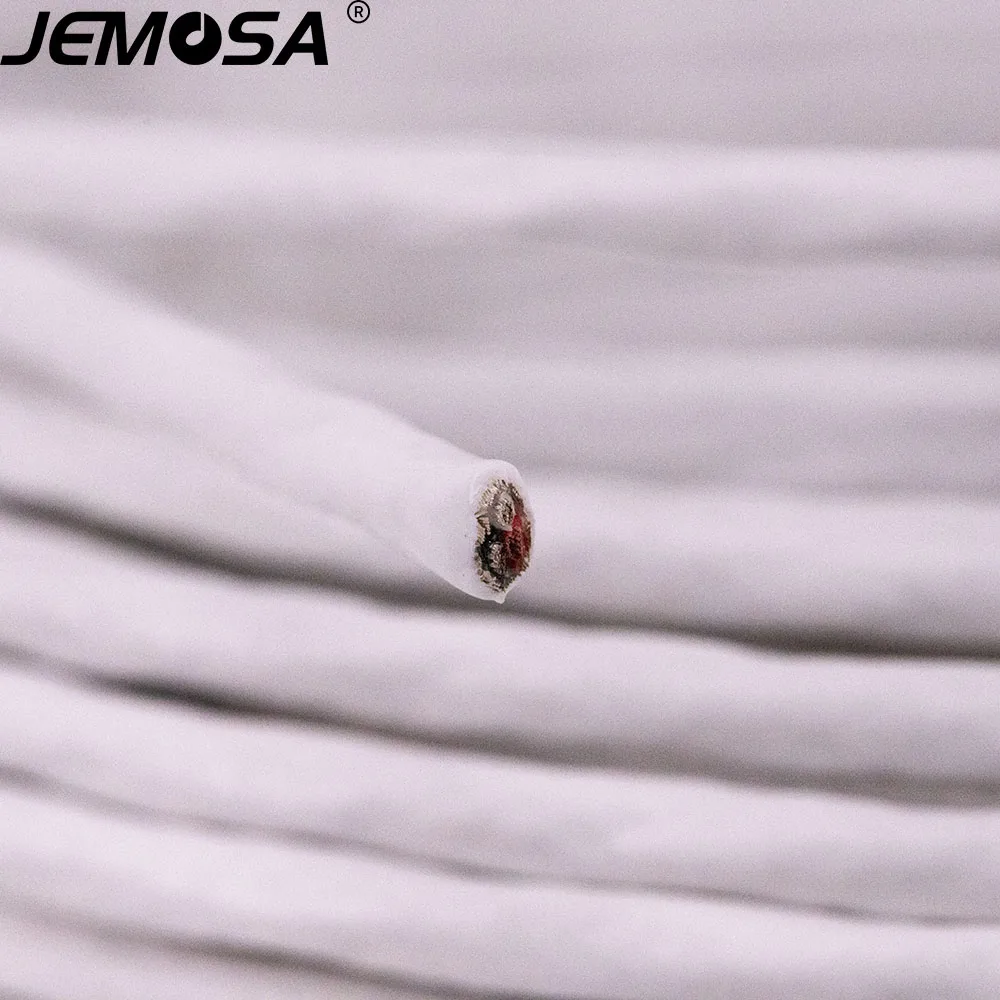 DIY HIFI 오디오 앰프용 PTFE 구리 와이어, 고온 은도금 구리 차폐 와이어, 3 코어 직경 4.5mm, 1m