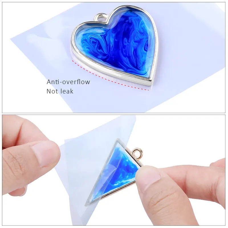 Cinta sin huellas de color azul para fabricación de joyas, molde de resina epoxi a prueba de fugas, suministros de joyería epoxi hechos a mano,