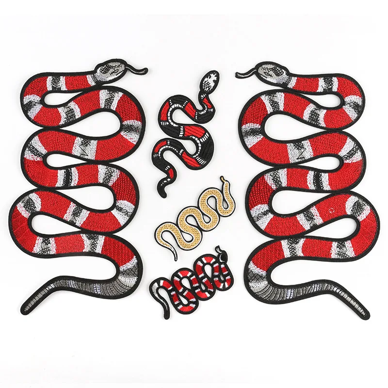 Personalized Snake Design Patches for Clothing  Locomotive Clothing Iron on Patch Rock Jacket Clothing Thermoadhesive Patches