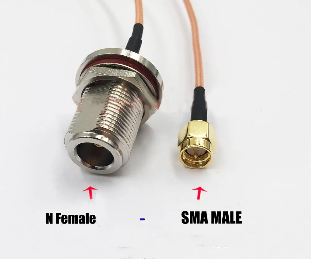 

Silver plated high temperature RG316 Female N to Male SMA Jumper wire 50ohm Adapter cable Wifi Antenna Pigtail Cable