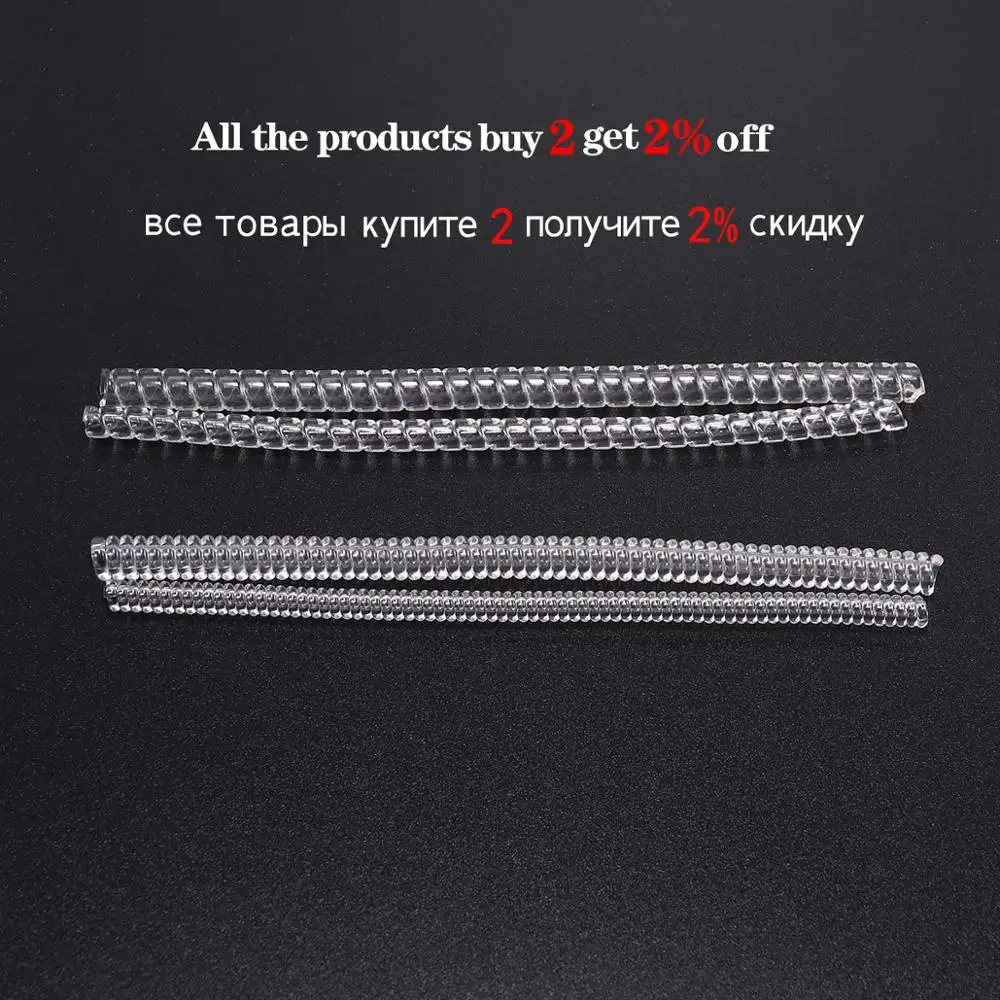 4pcs/lot Guard Tightener Reducer Resizing Tool Transparent Spiral Based Ring Tools Spring Coil Ring Size Adjuster For Jewelry