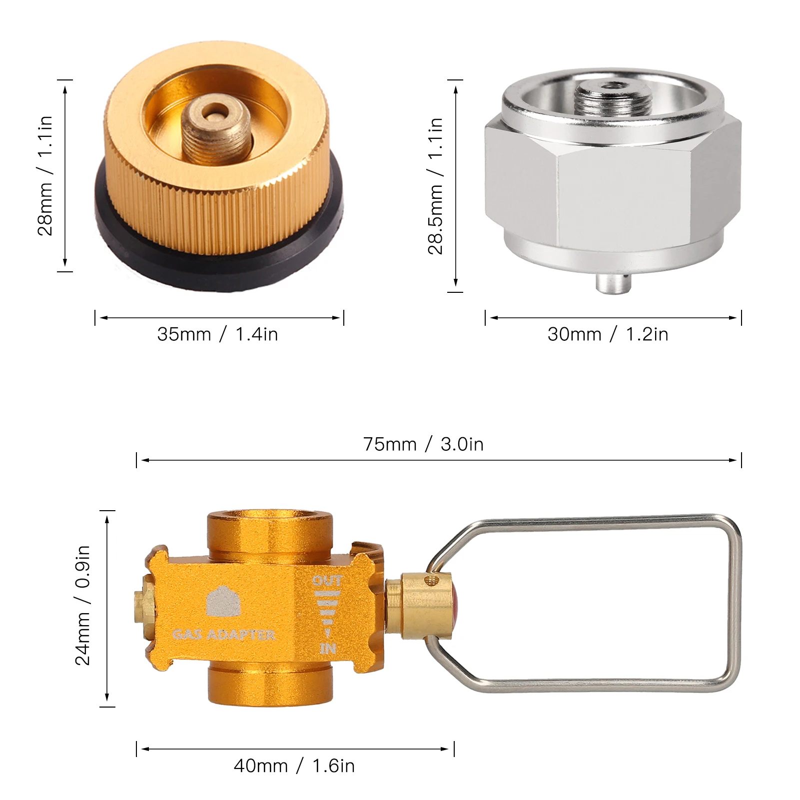 Gas Saver Plus Gas Konverter Shifter Nachfüllung Gastank Konvertierungsadapter Gasadapter Ventil für Camping Wandern Angeln – Detail 3