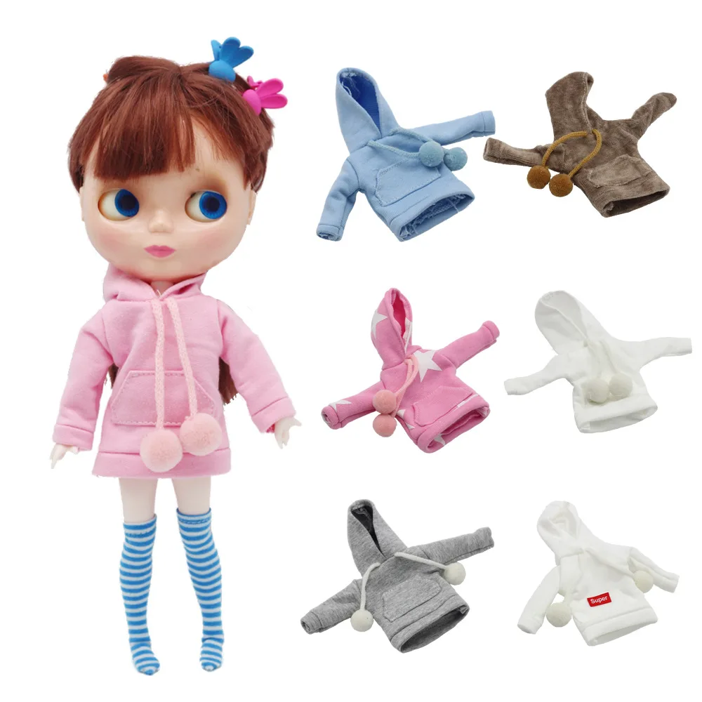 HOUZIWA 1/6 Doll Clothes Barbe Hoodies Fashion Clothes For Blyth Dolls