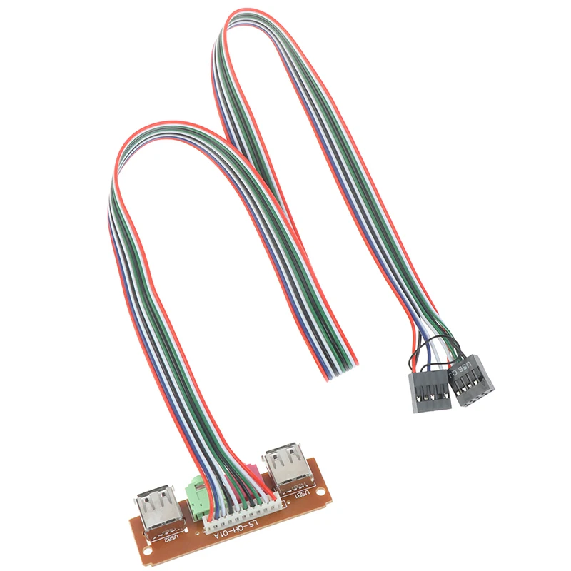 Diskon Besar 2 Casing Komputer PC USB 6.8CM Kabel Earphone Mikrofon Port Audio USB Panel Depan