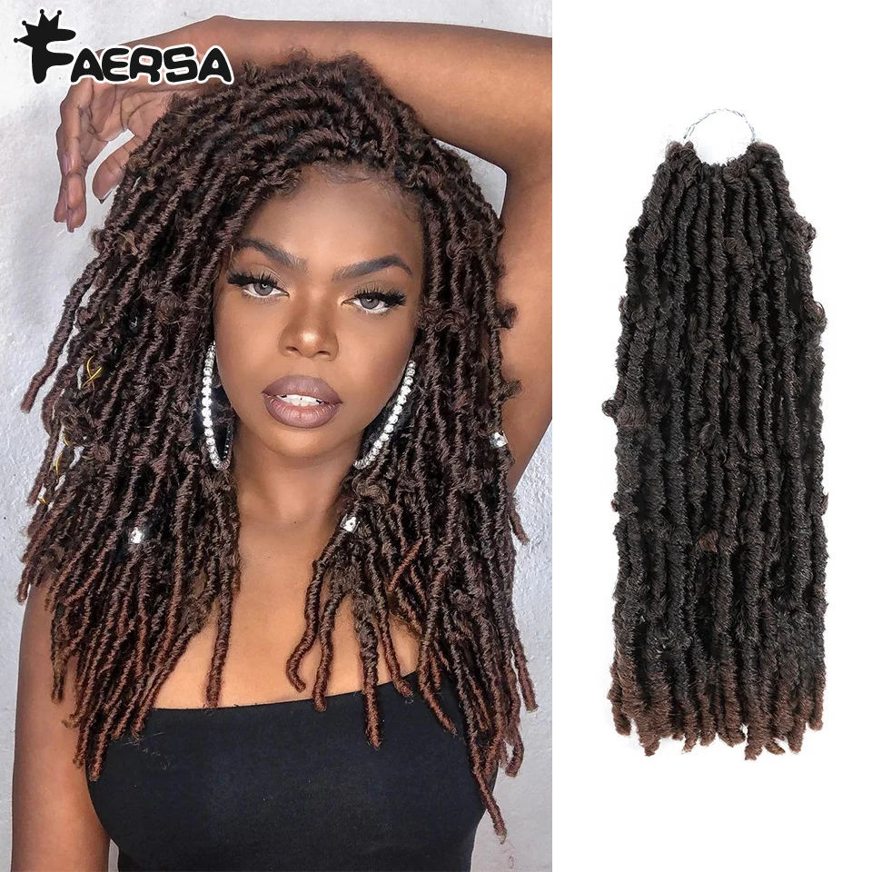 Butterfly Locs Crochet Hair Faux Locs Crochet Braids Pre Looped Soft Locs Natural Ombre Synthetic Hair Extensions for BalckWomen