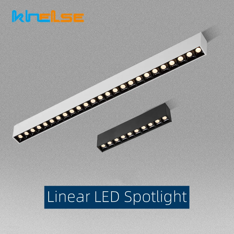 Minimalism LED Linear Grille Light Surface Mount Long Strip Ceiling Floodlight Corridor Living Room Home Spot Lighting 110V/220V