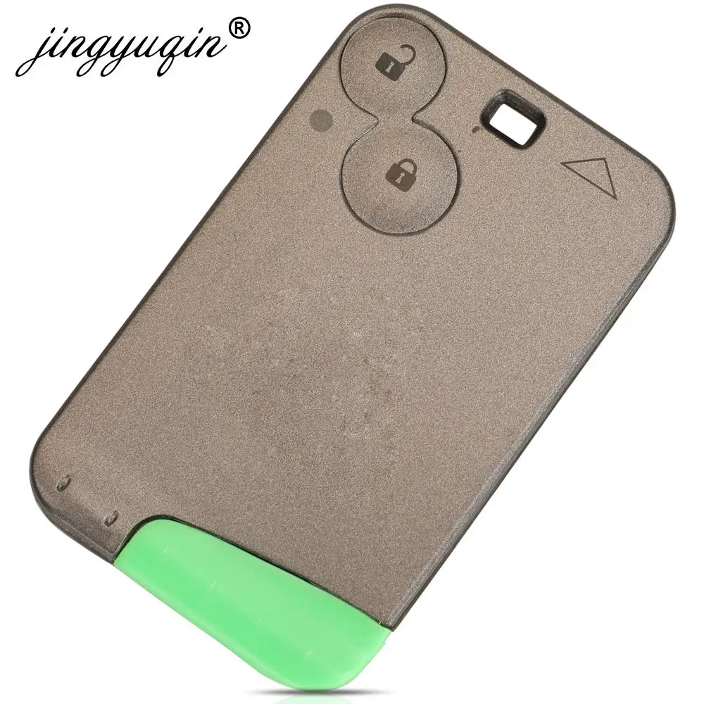 jingyuqin 2 Buttons Car Remote Key Card Shell Smart Card Keyless Case For Renault Laguna Espace Replacement