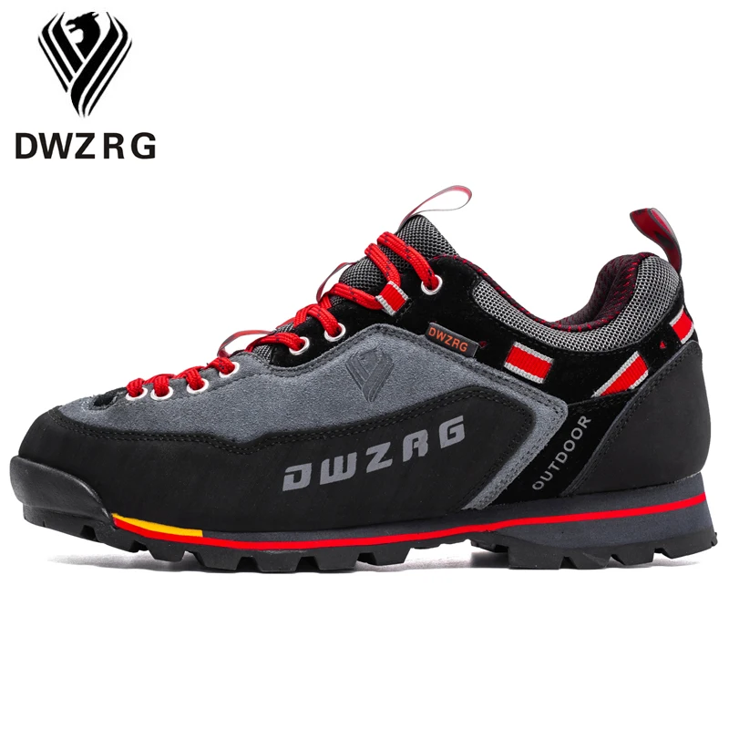 DWZRG  Waterproof Hiking Shoes Mountain Climbing Shoes Outdoor Hiking Boots Trekking Sport Sneakers Men Hunting Trekking