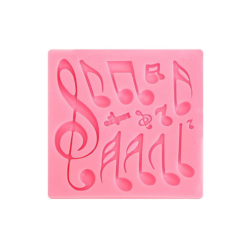 Music Silicone Molds Musical Notes Cupcake Topper Fondant Cake Decorating Tools Polymer Clay Candy Chocolate Gumpaste Moulds