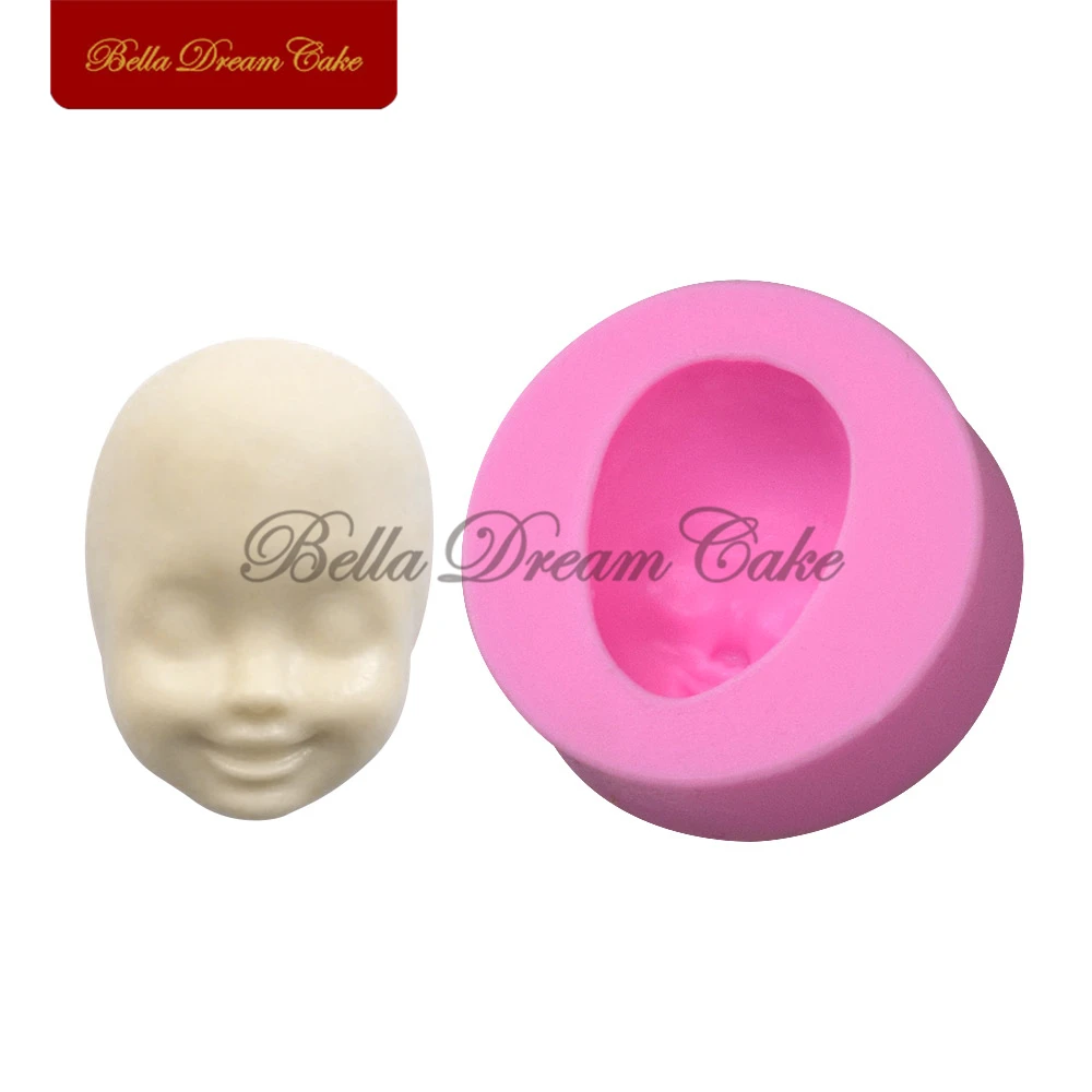 Doll Human Face Design Silicone Mold Fondant Chocolate Mould DIY Clay Soap Molds Cake Decorating Tools Baking Accessories