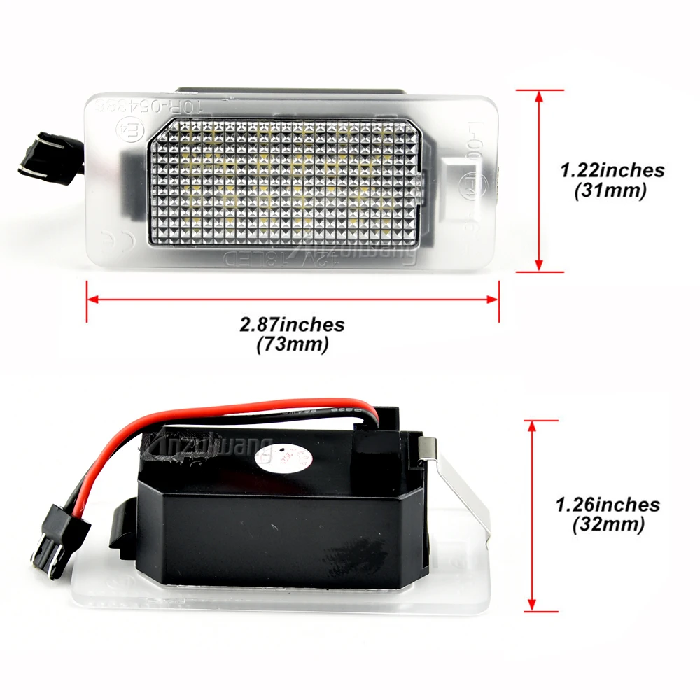 Feux de plaque de planificateur LED arrière automatique SMD, lampe blanche pour Fiat 500X, 2014, 2015, 2016, 2017, 2018, 2019, 2 pièces