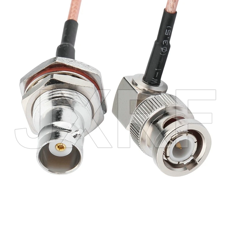 BNC Male Female to BNC Male Right angle HD-SDI Cable RG316 RF Coaxial Coax Antenna Pigtail Jumper 50 Ohm BNC Connector Adapter