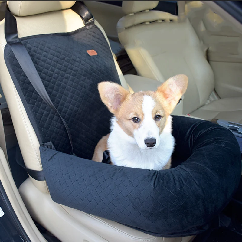 

Pet Carrier Car Seat Pad Front Cover With Safety Belt Cat Puppy Bag Pet Car Travel Accessories Waterproof Dog Seat Bag Basket