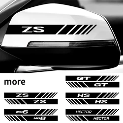 2PCS For MG ZS MG3 MG5 MG6 MG7 GT HS HECTOR 3SW Car Styling Rearview Mirror Decoration Stickers Auto Body PVC Decals Accessories