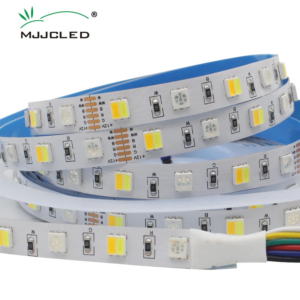 RGBW LED Strip Lights 12V DC 24V SMD 5050 5025 RGB CCT PCB RGBWW LED Flexible Stripe 5M Waterproof Lighting for Living Room