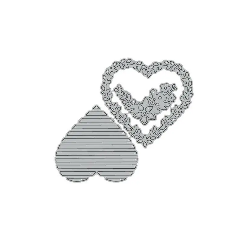 Love Metal Cutting Dies Heart Flower Scrapbooking for Card Making DIY Craft Die Cut Stencil