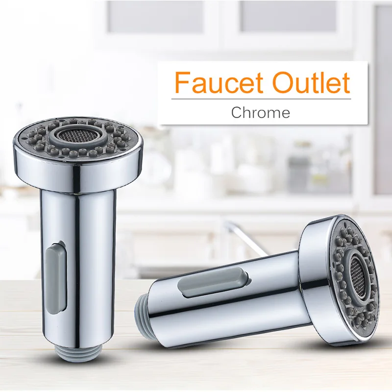 ROVOGO Kitchen Faucet Sprayer Head, Pull Out Sink Faucet Spray Head Nozzle Replacement Part 2 Functions Chrome