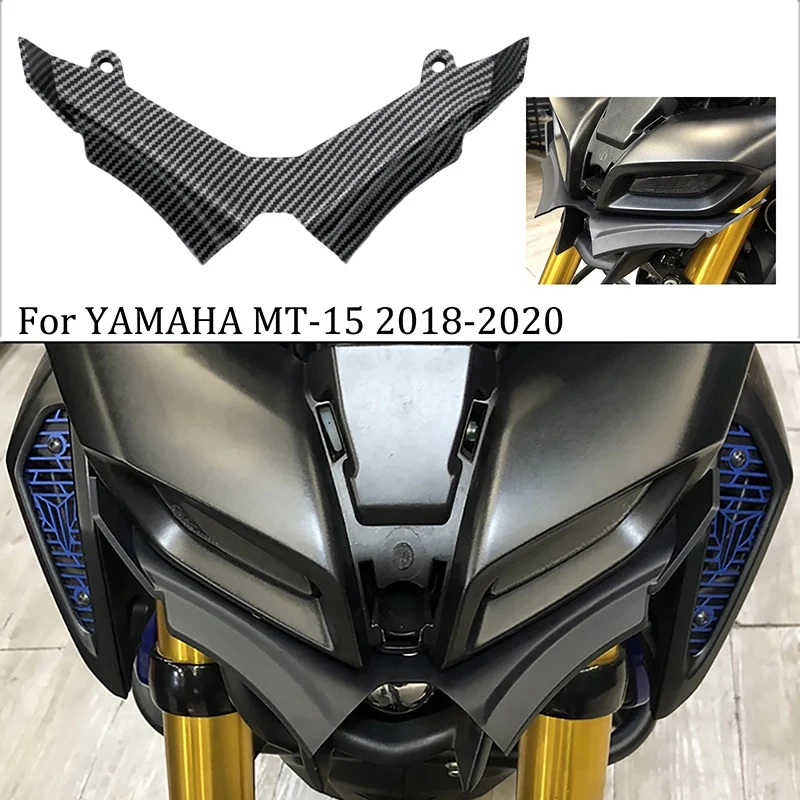 for Yamaha MT15 MT-15 2018-2021 Wings Front Pneumatic Fairing Wing Tip Protective Cover Carbon Fiber