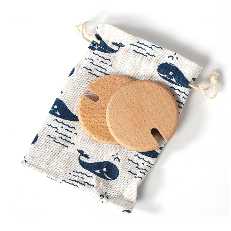 Montessori Baby Toys for 0 6 Months Interlocking Discs Grasping Objects for Newborn Tactile Experiences Wooden Teether
