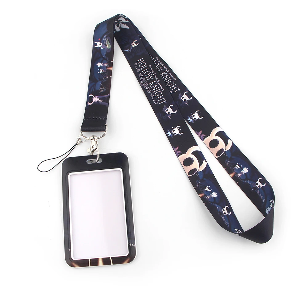 YL144 Hollow Knight Neck Strap Lanyard Credit Card ID Badge Holder Bag Student Woman Travel Bank Bus Business Card Cover 