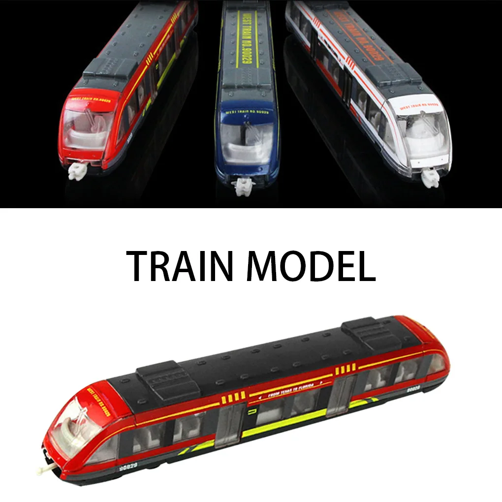 Train Toy Mini Simulation Metro Model Inertia Sliding Alloy Plastic Vehicle Children Toy