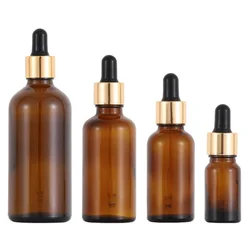 12pcs 5ml 10ml 15ML 20ml 30ml 50ml 100ml Empty amber Glass Dropper Bottles Oil Glass Piepette Dropper Containe