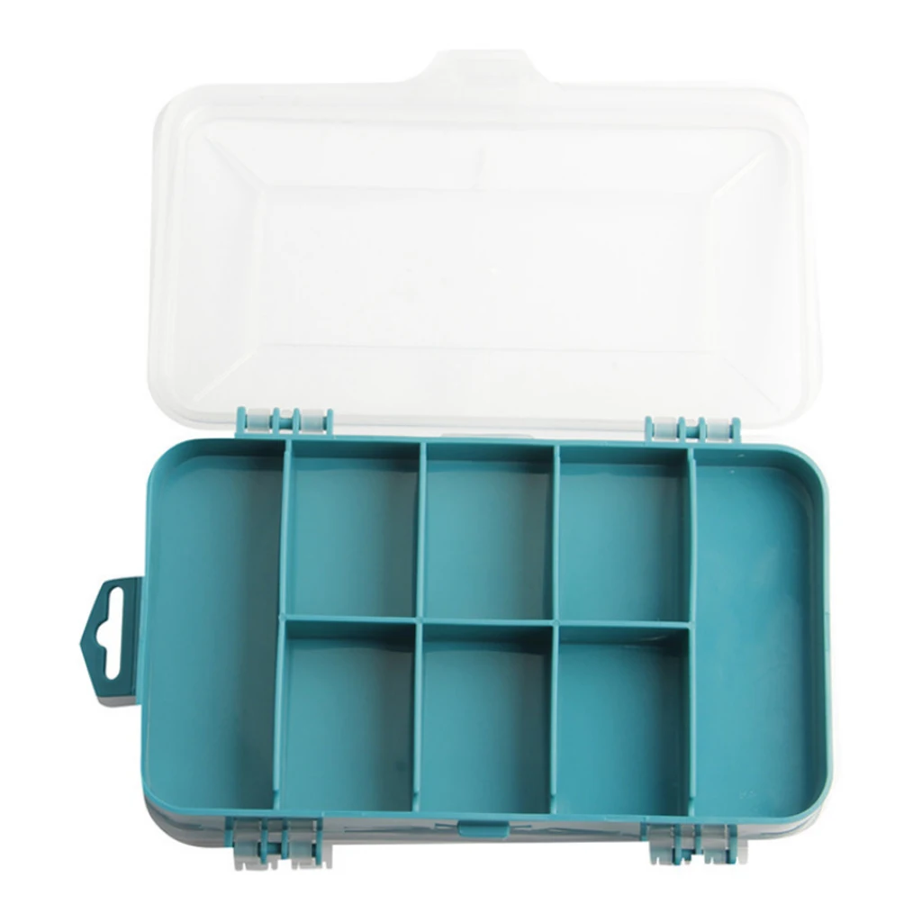 Empty 8 Slots Tools Storage Box Case Screws Nails Nuts Organiser Container