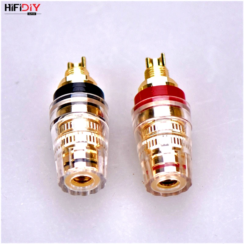 HIFIDIY LIVE DIY Lautsprecher-Anschlussklemme Binding Post HIFI Verstärker Reines Kupfer Vergoldete Bananenbuchse Anschlussdose M8 L8 – Detail 11