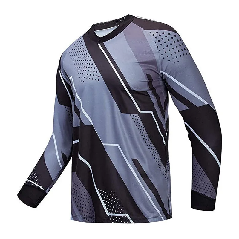 Mountain Bike Shirts OEM Manufacturer Sportswear Racing Top 2021 New Long Sleeve Jersey Wear Digital Print Cycling Clothing