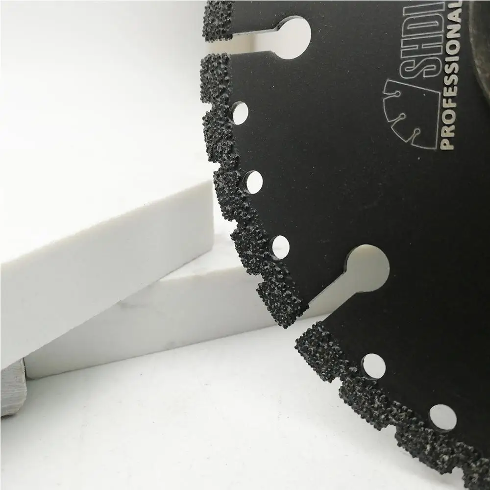 Shdiatool-lâmina de serra de diamante soldada a vácuo para todos os fins, 5 "e 9", disco de resgate de incêndio para pedra, ferro e aço, 2 peças (125mm e 230mm)
