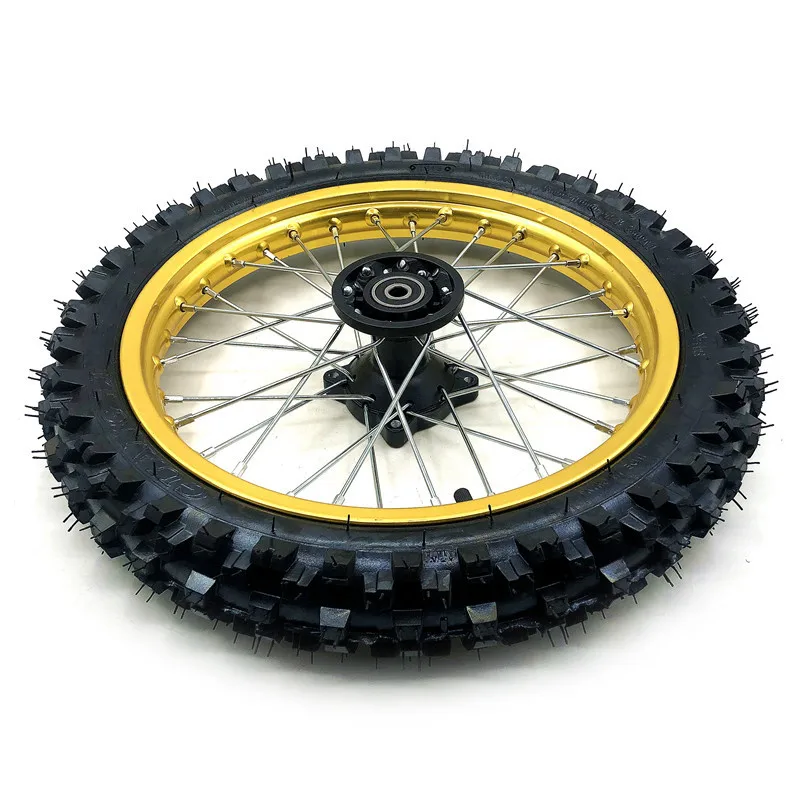 Front 14inch Pit Bike wheels GuangLi 60/100-14 Tyre Aluminum Alloy Rims with 32 holes spoke CRF PRO KLX YZF 110cc