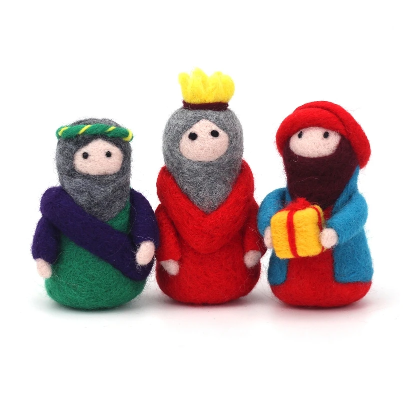 

Jesus Series Needle Felting Kit for Beginners Handmade Creative Felting Wool Set DIY Non-Finished Wool Felt Material Felt Gift