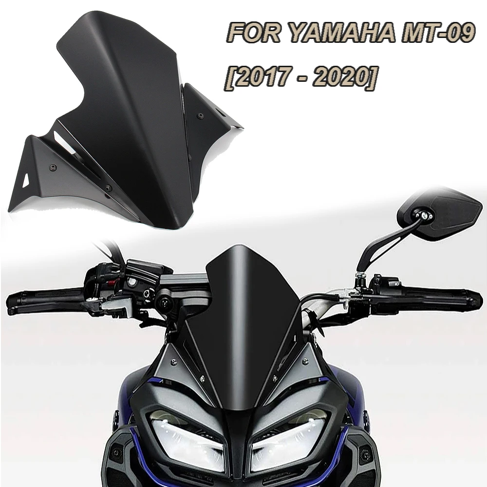 

For YAMAHA MT-09 MT09 2017 2018 2019 2020 Motorcycle Accessories Front Windshield Windscreen Airflow Wind Deflector