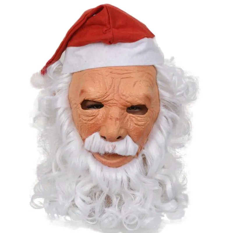 

Santa Claus Masks Chiristmas Cosplay Masques Halloween Latex Mascarillas Deluxe Face Mascaras Masquerade Party Props Adults Gift